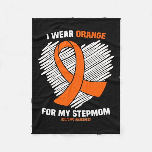 Manta Polar Yo Uso Naranja Para Mi Madre Conciencia Rsdcrps (Anverso)