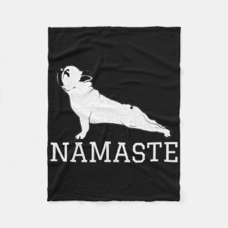 Manta Polar Yoga de Bulldog Francés Divertido Frenchie Namaste