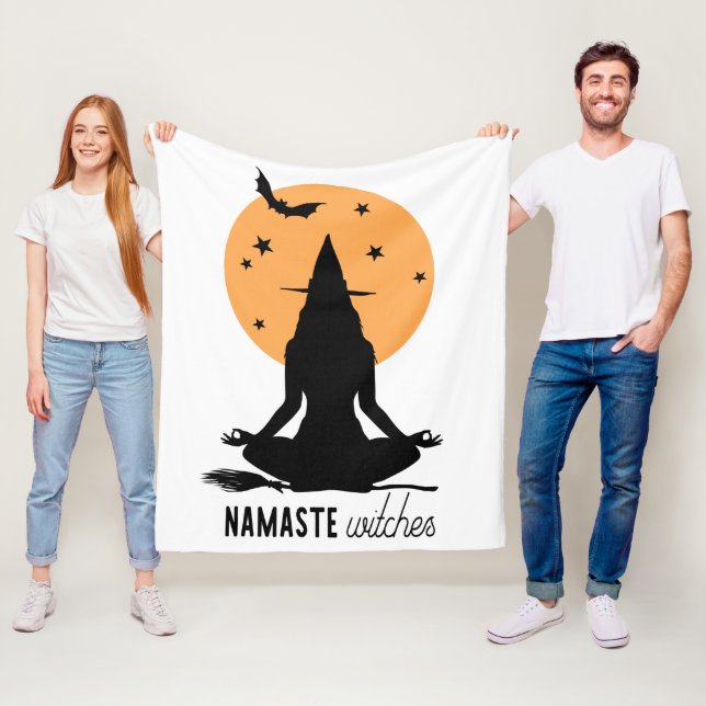 Manta Polar Yoga de Halloween contemporáneo (In situ)