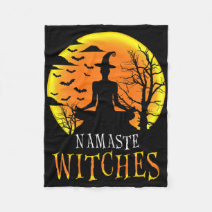 Manta Polar Yoga Divertido Namaste Brujas Halloween Chicas Muj