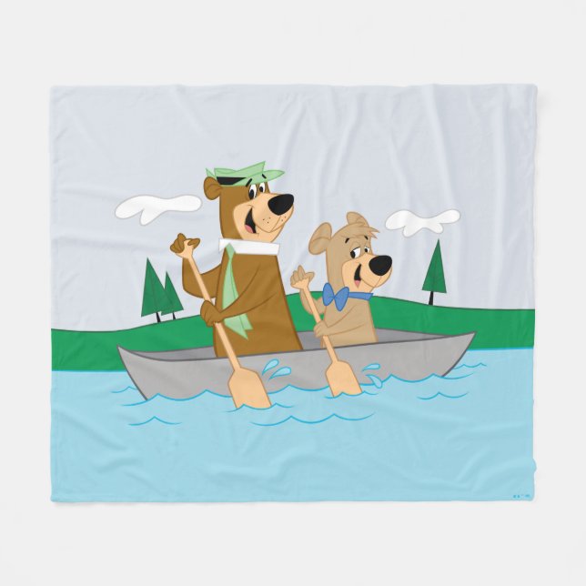 Manta Polar Yogi Bear y Boo Fun Canoaventura (Frente (Horizontal))