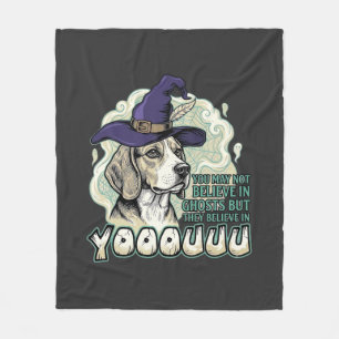 Manta Polar Yooouuu Fantasmas Perro Beagle Sombrero de Bruja M