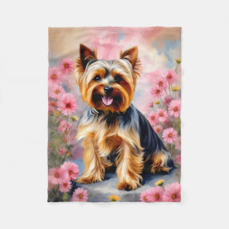 Manta Polar Yorkie Dog Flower