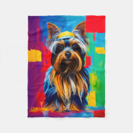 Manta Polar Yorkie Dog Pop Art