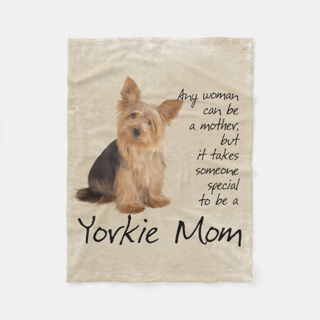 Manta Polar Yorkie Mom Fleece Blanket (Anverso)