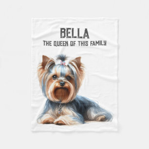 Manta Polar Yorkshire Terrier - LA REINA DE ESTA FAMILIA