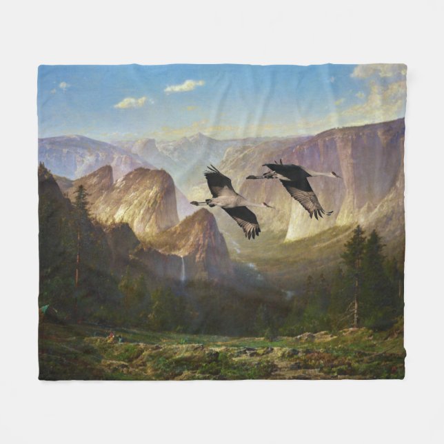 Manta Polar Yosemite cae aves arenosas y montañosas vuelan (Frente (Horizontal))