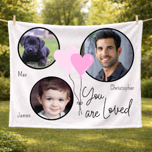 Manta Polar You Are Loved Personalized Photo Heart Balloons F