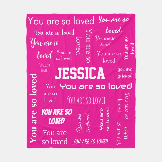 Manta Polar You Are So Loved Positive Affirmation Blanket (Anverso)