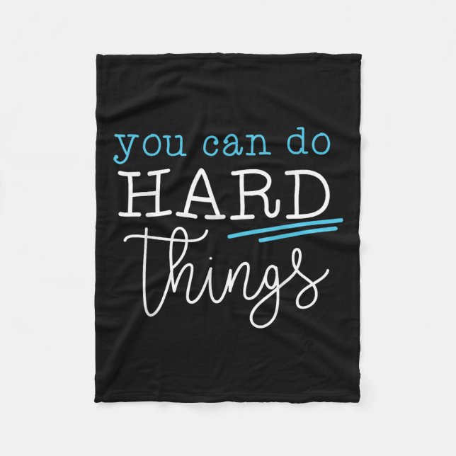 Manta Polar You Can Do Hard Things Insrational Quote Motivatio (Anverso)