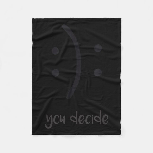 Manta Polar You Decide Trendy Emotions Happy Sad  (Anverso)