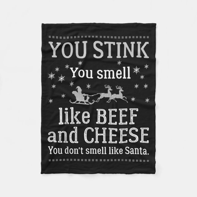 Manta Polar You Don't Smell Like Santa Funny Christmas  (Anverso)