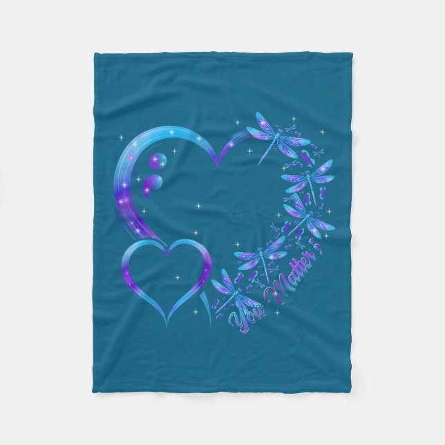 Manta Polar You Dragonfly Suicide Prevention Awareness Men Wom (Anverso)