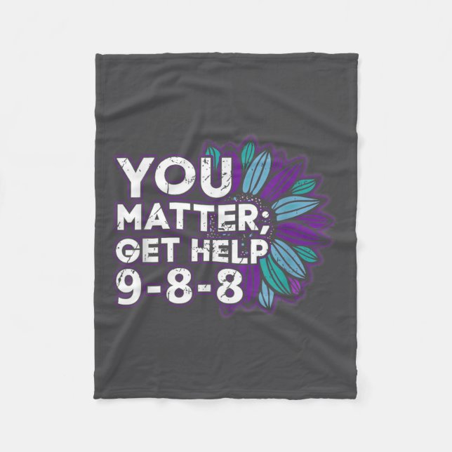 Manta Polar You Get Help Suicide Prevention The 988 Lifeline  (Anverso)