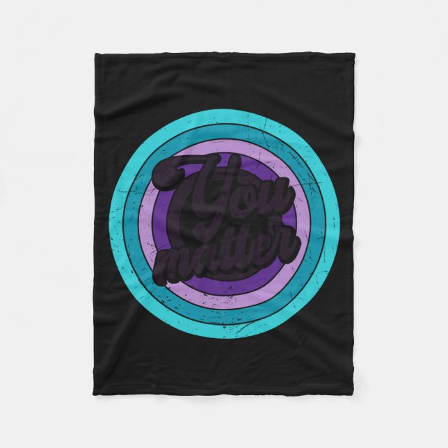 Manta Polar You Mental Health Message Suicicde Awareness Long  (Anverso)