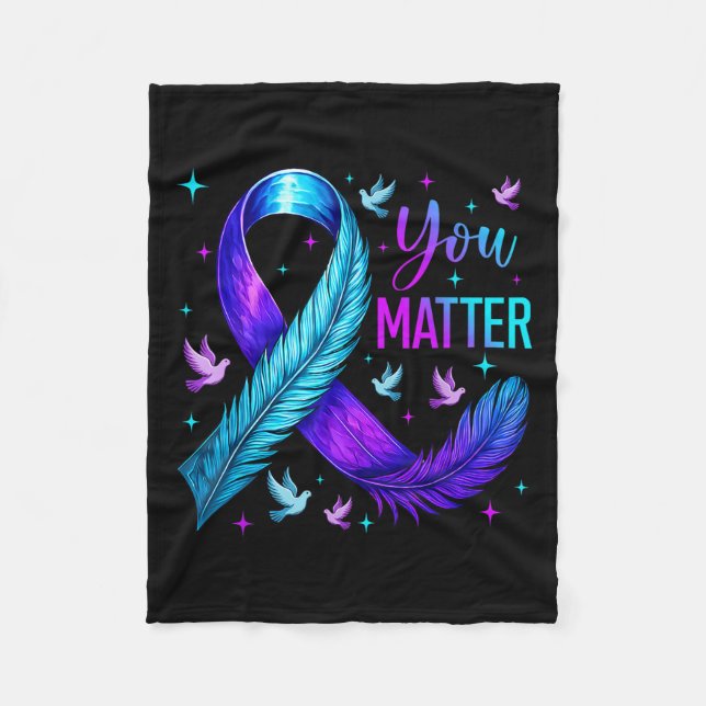 Manta Polar You Ribbon Bird Suicide Prevention Awareness  (Anverso)