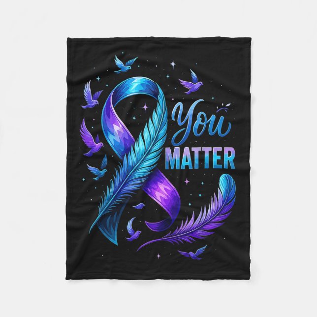 Manta Polar You Suicide Awareness Ribbon Butterfly For Women M (Anverso)