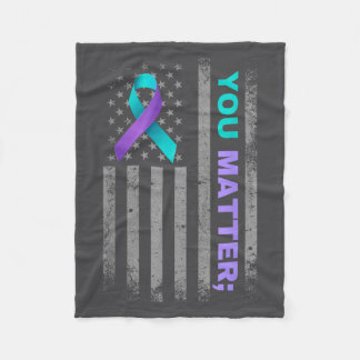 Manta Polar You Suicide Prevention Awareness American Flag Rib