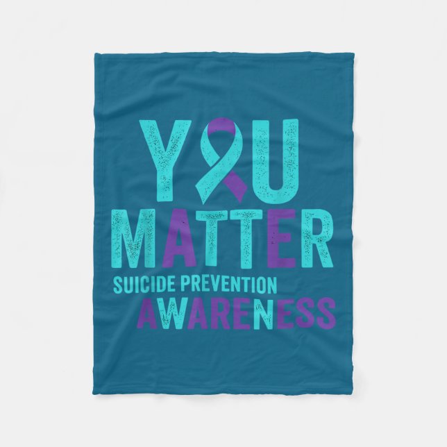 Manta Polar You Suicide Prevention Awareness Ribbon  (Anverso)