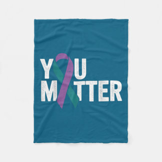 Manta Polar You - Suicide Prevention Teal Purple Awareness Rib