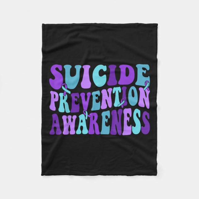 Manta Polar You Suicide Prevention Teal Purple Awareness Ribbo (Anverso)