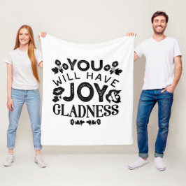 Manta Polar You Will Have Joy and Gladness Inspirational Quote