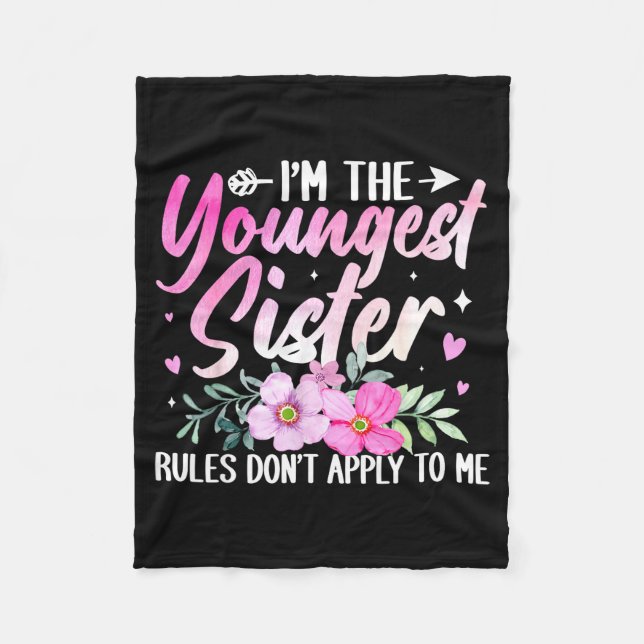 Manta Polar Youngest Sister Tee Rules Don't Apply To Me Funny  (Anverso)