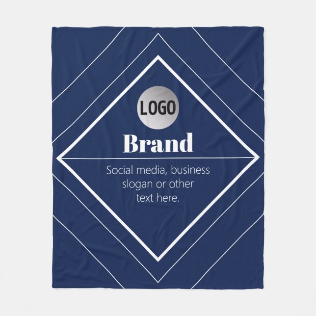 Manta Polar Your Logo & Customizable Modern Design | Navy Blue (Anverso)