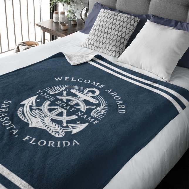 Manta Polar Your Name of Boat Ancient Anchor (Subido por el creador)