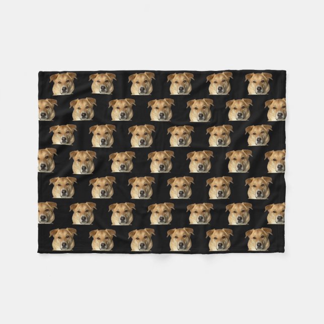 Manta Polar Your Pet Photo Dog Cat Custom Cute Funny (Frente (Horizontal))