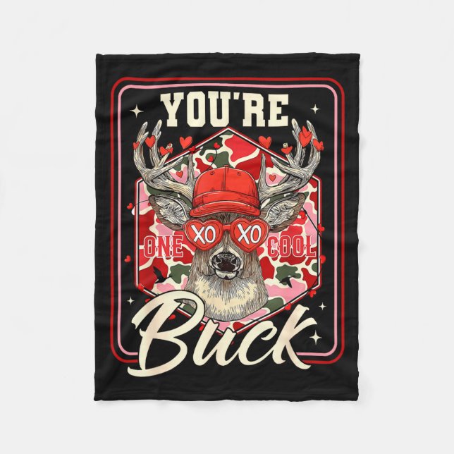 Manta Polar You're One Cool Buck Camouflage Valentine's Day Hu (Anverso)
