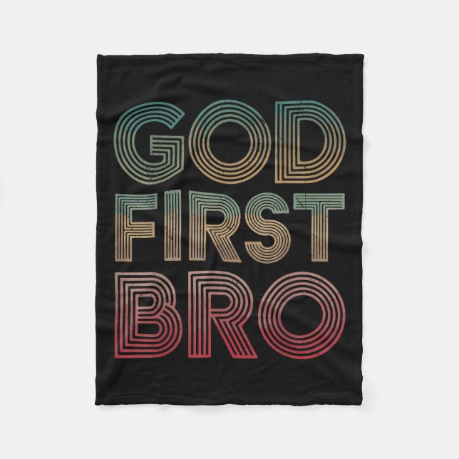 Manta Polar Youth Boy God First Bro Funny Christian God Brothe (Anverso)