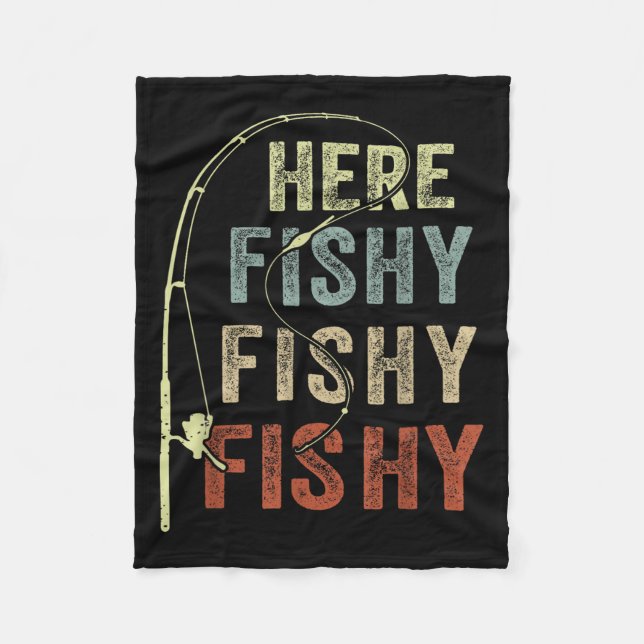 Manta Polar Youth Here-fishy Fishing-shirt Boys Toddler Funny  (Anverso)