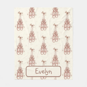 Manta Polar Zapatillas de ballet al agua pintadas antiguas