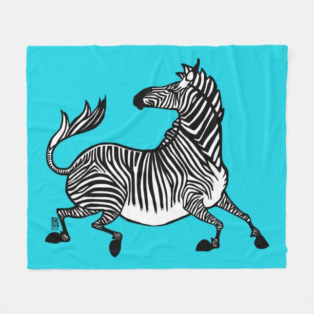 Manta Polar Zebra 4 Fleece Blanket (Frente (Horizontal))