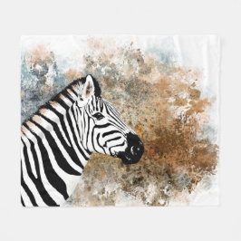 Manta Polar Zebra art Brown Gray