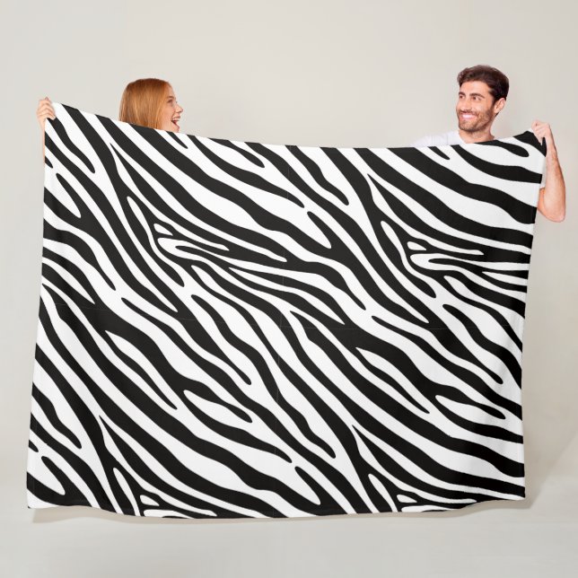 Manta Polar Zebra Luv 60x80 Fleece Blanket (In situ)