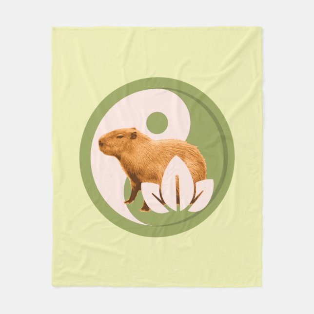 Manta Polar Zen Capybara Yin Yang (Anverso)