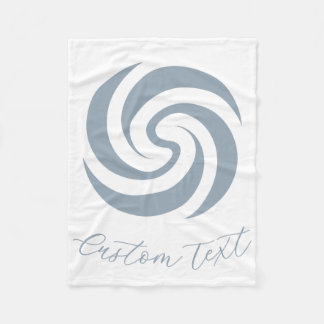 Manta Polar Zen Vintage Espiral Mineral Azul con Texto Persona