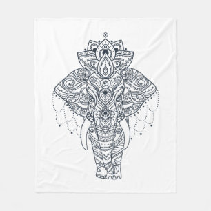 Manta Polar Zentangle inspiró el elefante