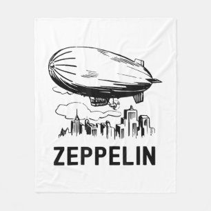 Manta Polar Zepelín Retro Vintage - Boceto de Dirigible