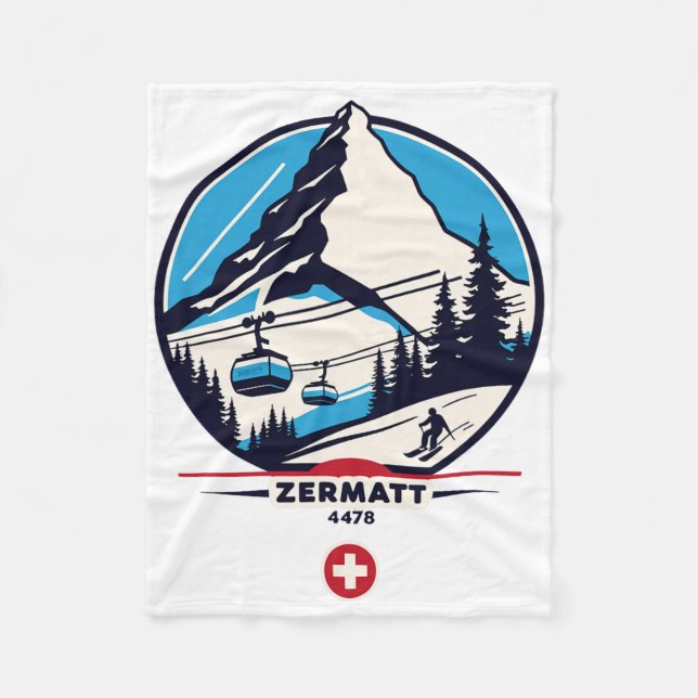 Manta Polar Zermatt 4478 - Esquí en el Problemhorn  (Anverso)