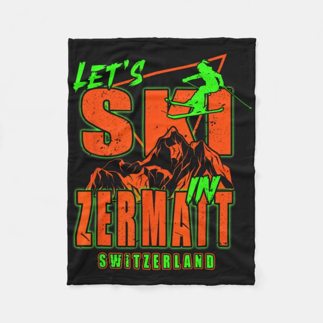 Manta Polar Zermatt Let's Ski Alpine Skiing Swiss Alps Switzer (Anverso)