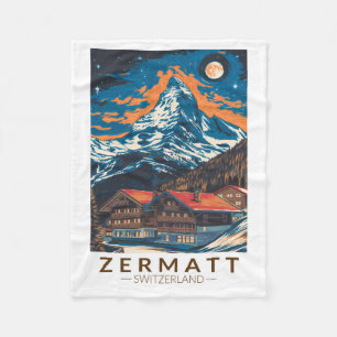 Manta Polar Zermatt Suiza Matterhorn Travel Art Vintage