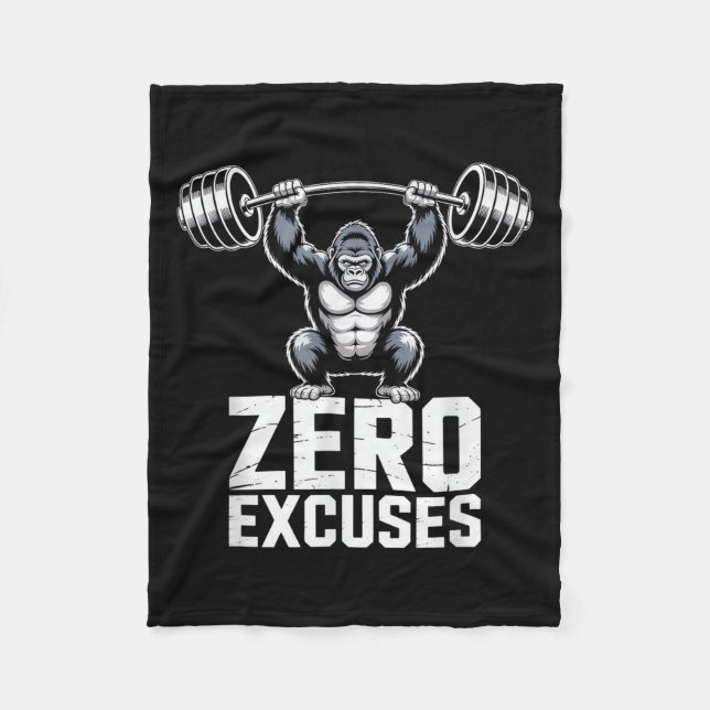 Manta Polar Zero Excuses Gorilla Gym Motivational Workout  (Anverso)