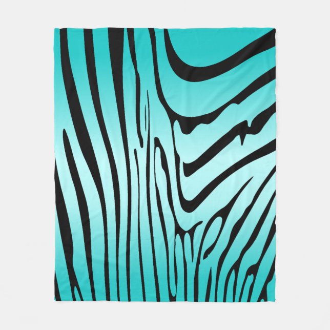 Manta Polar Zesty Zebra Cyan (Anverso)