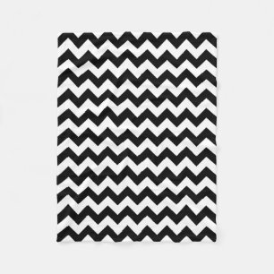 Manta Polar Zigzag blanco y negro de Chevron