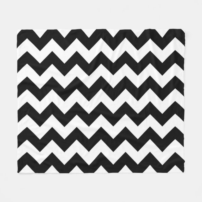 Manta Polar Zigzag horizontal negro y blanco (Frente (Horizontal))