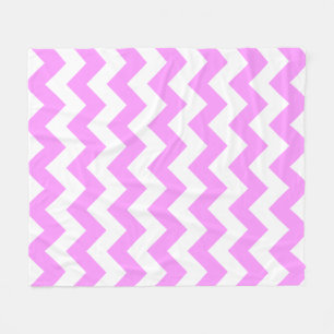 Manta Polar Zigzag rosado y blanco
