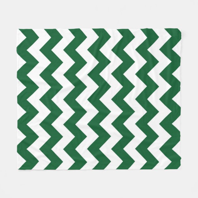 Manta Polar Zigzag verde y blanco (Frente (Horizontal))